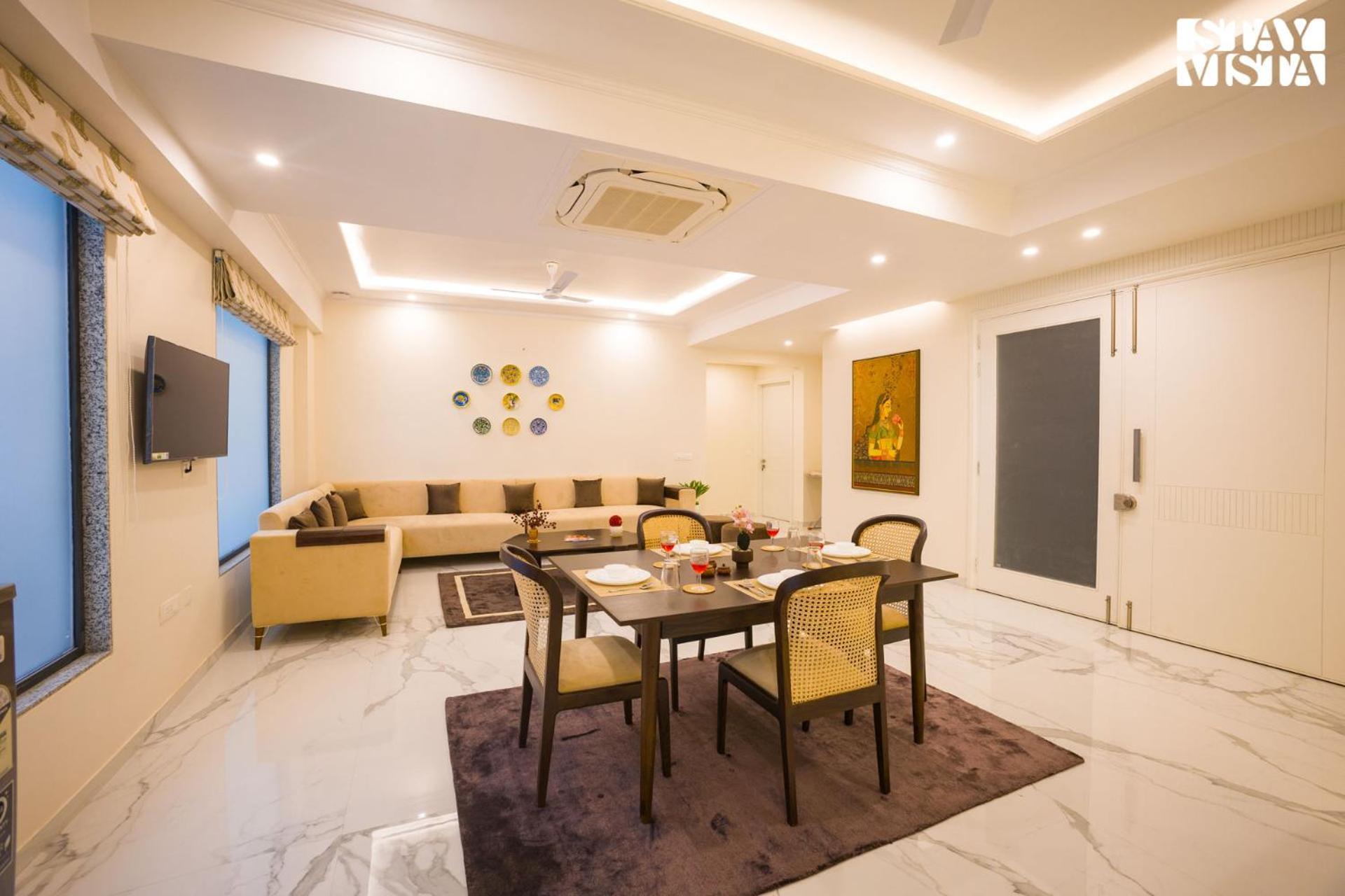 Apartment Stayvista At Sabora White With Wi-fi, Ac *